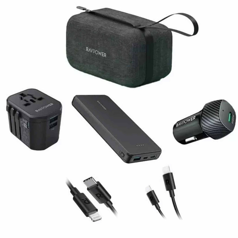 راف باور،مجموعة باور بانك 5 في 1 بريميوم RP-PB1231 – أسود