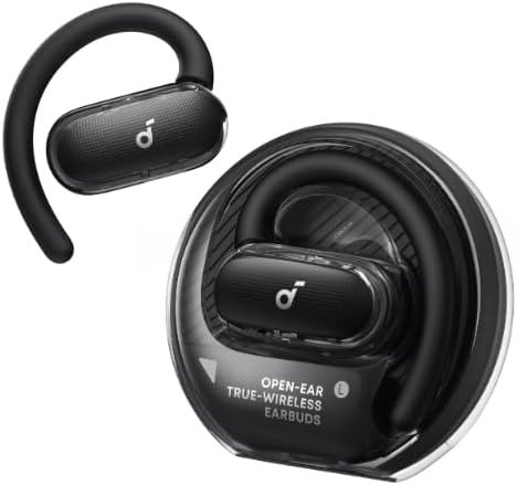 سماعة أذن ساوند كورV40i من انكر، تصميم شفاف كريستالي، حافظة بدون غطاء، 4 أوضاع قابلة للتعديل لكل مقاس للأذن، صوت جهوري، مقاومةIP55، تشغيل 21 ساعة، مكالمات بالذكاء الاصطناعي، بلوتوث5.4