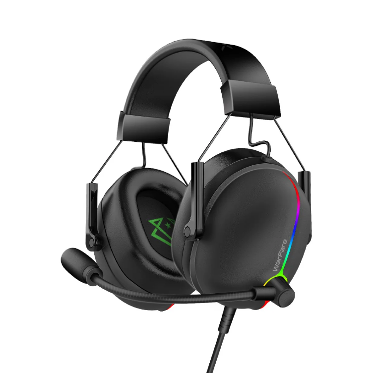سماعة رأس للألعاب بصوت محيطي 7.1 مع ميكروفون ENC وخاصية ردود الفعل الاهتزازية