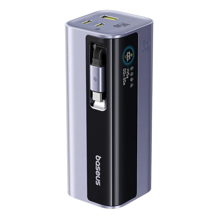 بنك الطاقة Baseus EnerGeek GR11 مع كابل قابل للسحب 20000 مللي أمبير/ساعة 145 واط رمادي فضائي